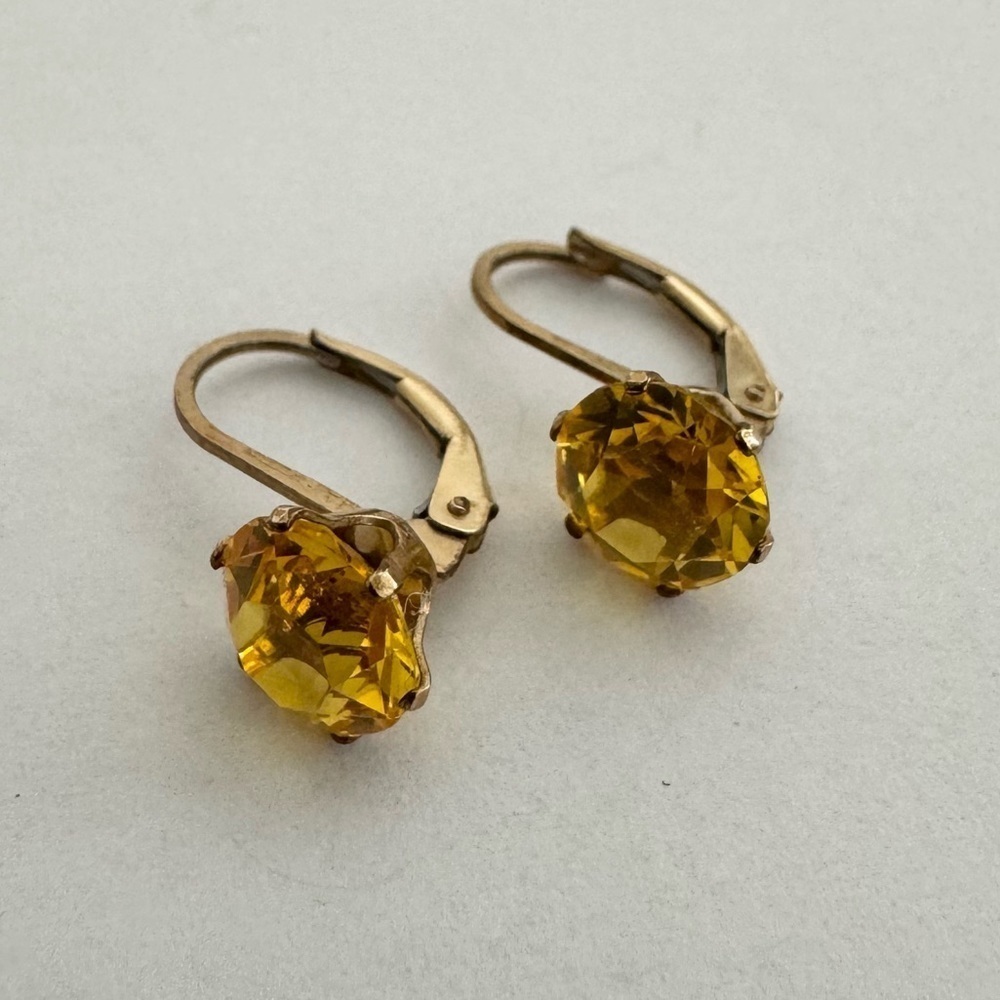 Alex and Ani Energy CZ Citrine Earrings